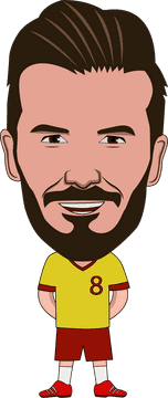 David Beckham Cartoon clipart
