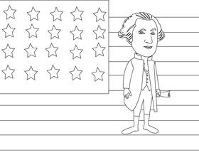 George Washington black and white vector