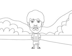 Kaka football player black and white vector