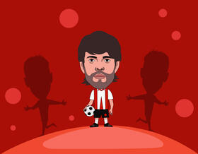 Kaka football player Cartoon vector