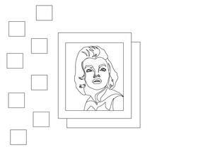 Marilyn Monroe black and white vector