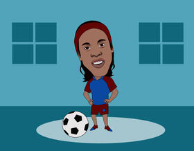 Ronaldinho Cartoon vector