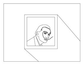 Salvador Dali black and white vector