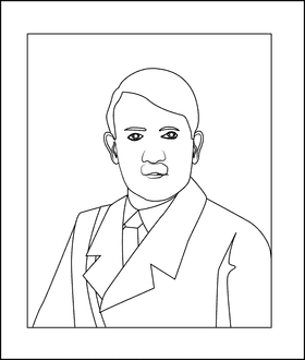 Adolf Hitler black and white clipart