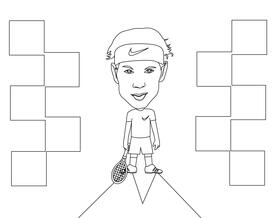 Rafael nadal black and white vector