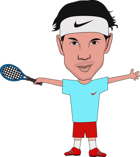 Rafael nadal Cartoon clipart