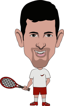 Novak Djokovic Cartoon clipart