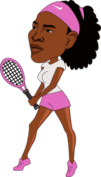 Serena Williams Cartoon clipart