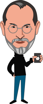 Steve Jobs Cartoon clipart
