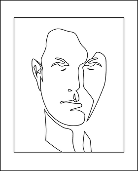 Steven Seagal black and white clipart