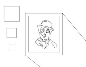 Charlie Chaplin art black and white vector