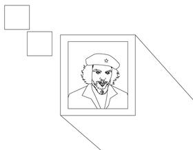Che Guevara Portrait black and white vector