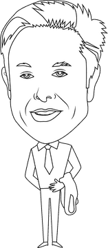 Elon Musk black and white clipart