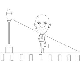 Jeff Bezos black and white vector
