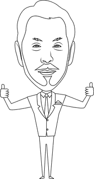 Larry Ellison black and white clipart