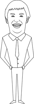 Larry Page black and white clipart