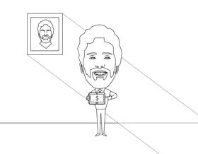 Sergey Brin black and white vector
