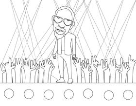 Snoop Dogg Cartoon black and white vector