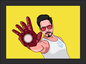 Tony Stark with armor clipart