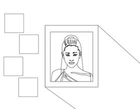 Ariana Grande black and white vector