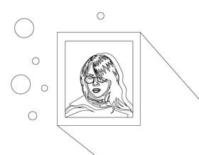 Billie Eilish black and white vector