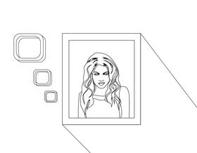 Britney Spears black and white vector