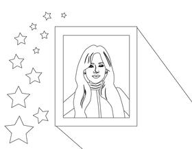 Camila Cabello black and white vector