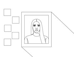 Kim Kardashian black and white vector