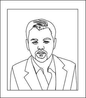 Leonardo Dicaprio black and white clipart