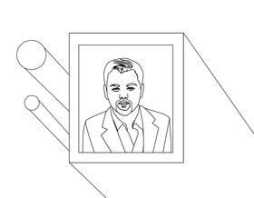 Leonardo Dicaprio black and white vector