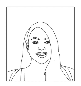Mariah Carey black and white clipart