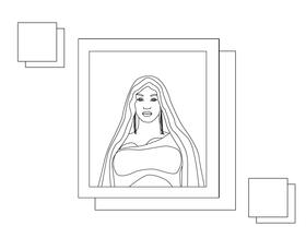 Nicki Minaj black and white vector