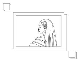 Rihanna black and white vector