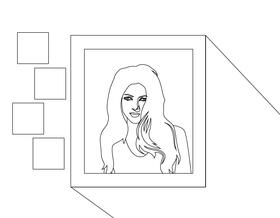 Shakira black and white vector