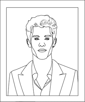 Shawn Mendes black and white clipart