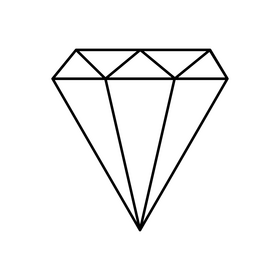 Diamond black and white clipart