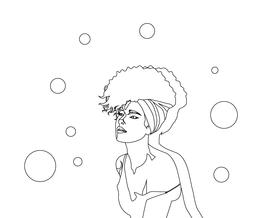 Alicia Keys black and white vector