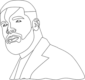 Drake black and white clipart