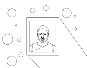 Dwyane Wade black and white vector