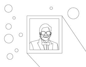 Elton John black and white vector