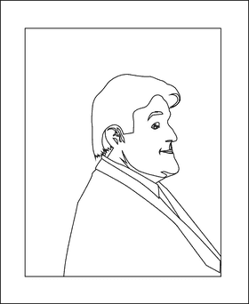 Jay Leno black and white clipart