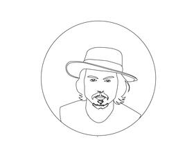 Johnny Depp black and white vector