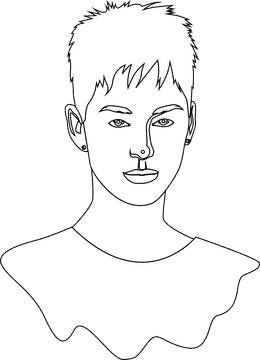 Katy Perry black and white clipart