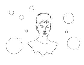 Katy Perry black and white vector