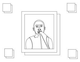 Kobe Bryant black and white vector