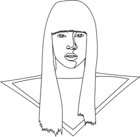 Lady gaga black and white clipart