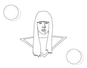 Lady gaga black and white vector