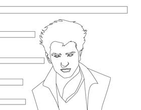 Robert Pattinson black and white vector