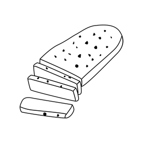 Biltong black and white clipart