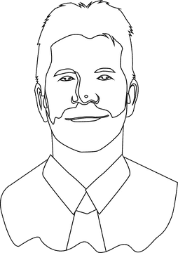 Simon Cowell black and white clipart